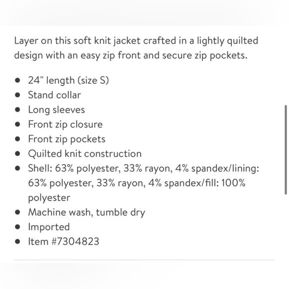 Three Dots Quilted Knit Jacket Heather Grey M - Picture 5 of 10